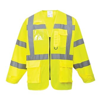 Portwest Hi-Vis Executive Jacket, Size M, Colour Yellow, S475YERM