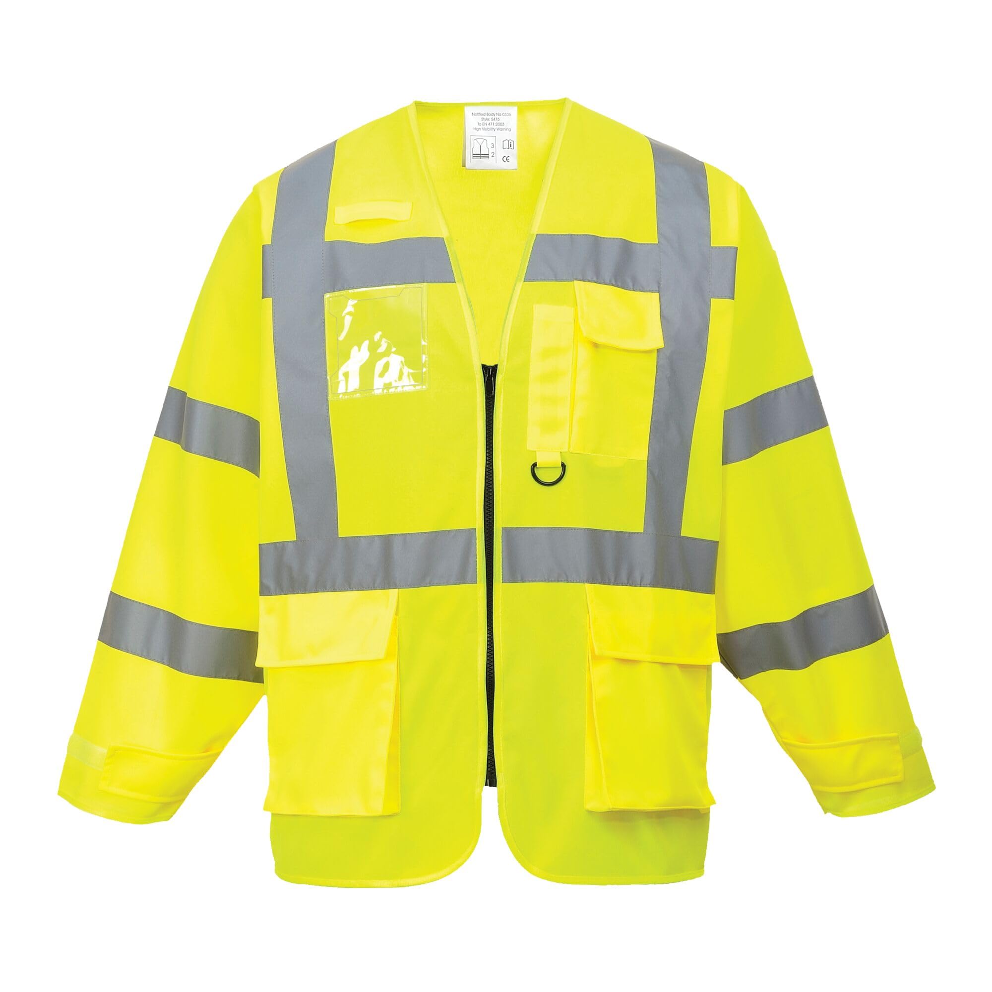 Portwest Hi-Vis Executive Jacket, Size: XXXL, Colour: Yellow, S475YERXXXL