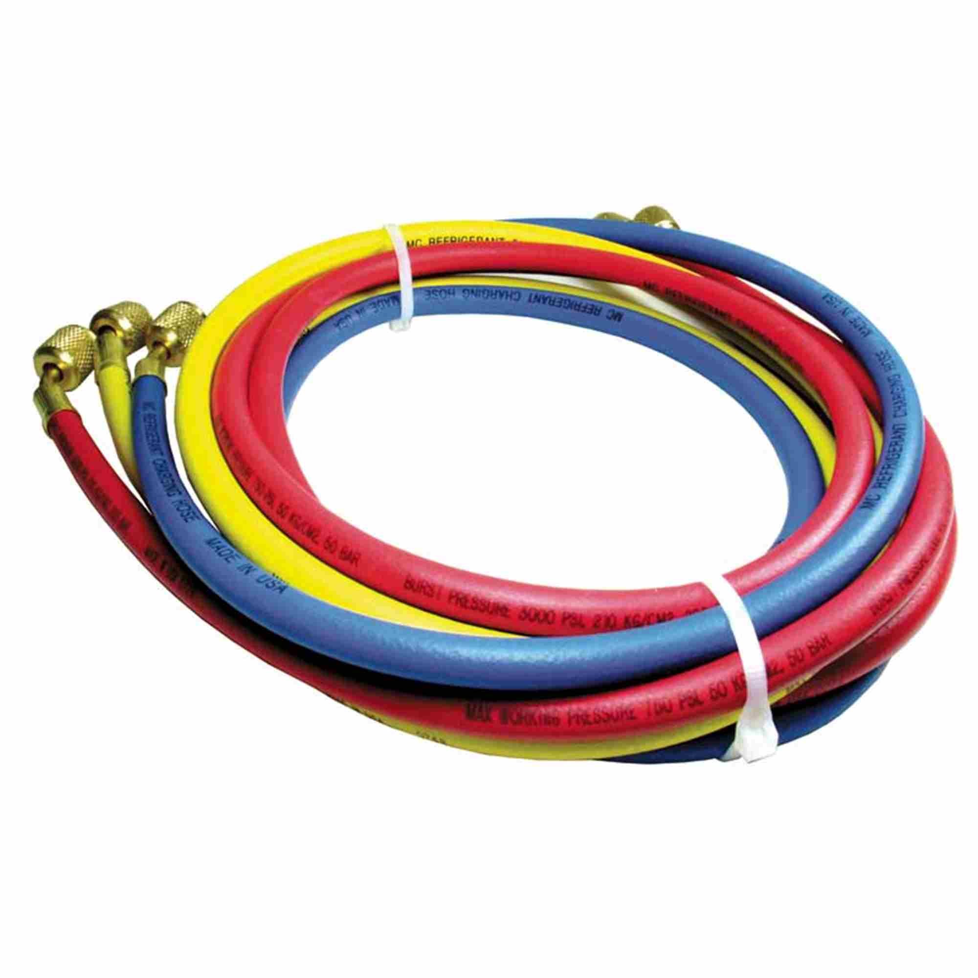Rheem 40372 Rubber Refrigerant Hose Set, 6' Length, Standard Fittings, 0.25