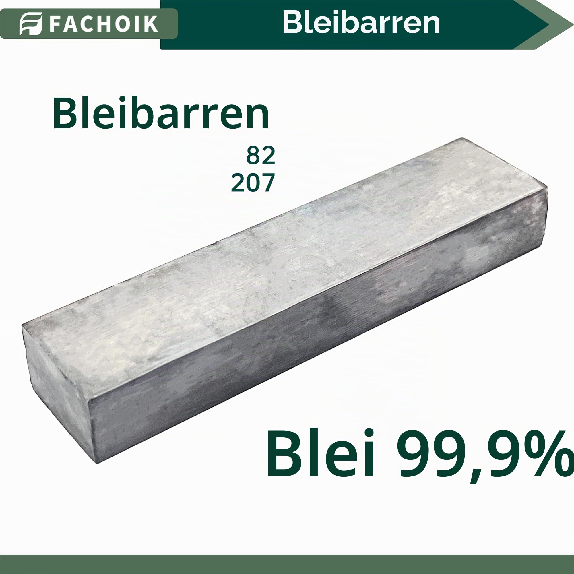 Reine, weiche Bleibarren (99,9% rein) zum Werfen von Angelblechen und Gewichten (10 Pfund)