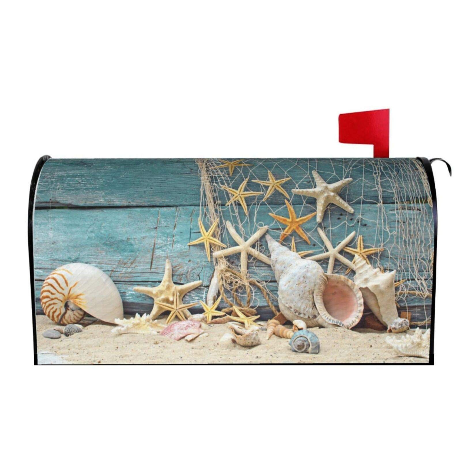 Abucaky Sea Shells Starfish Mailbox Cover Magnetic Ocean Theme ...