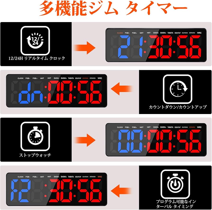 スポーツタイマー Amazon.co.jp: AnExer スポーツタイマー リモコン付き インターバル