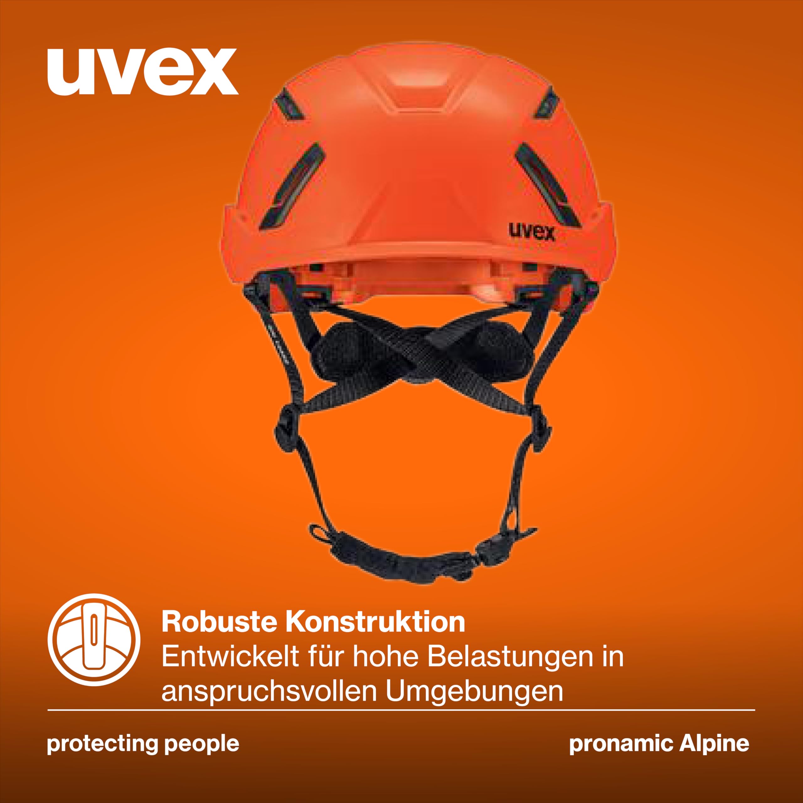Schutzhelm pronamic Alpine 9735230 Orange mit Lüft ungen