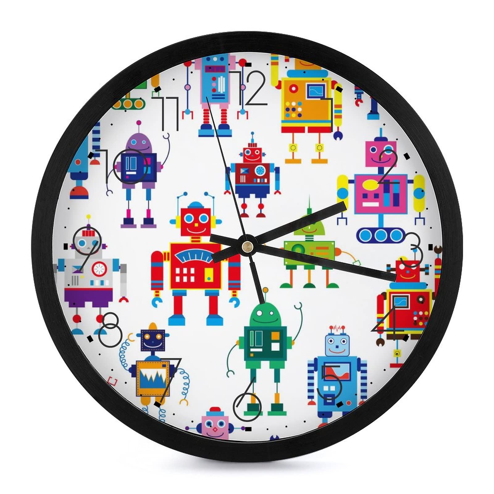 Horloge murale ronde 25.4cm au design épuré pour salon