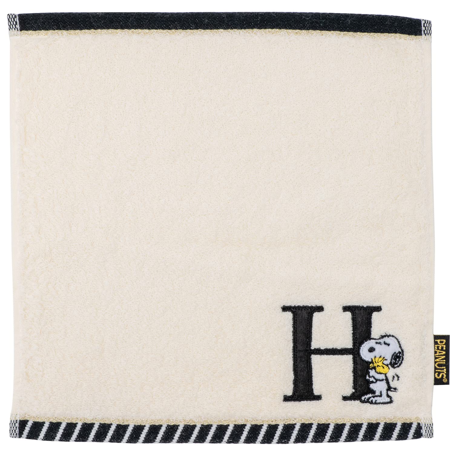 Amazon｜ツジセル(Tsujiseru) スヌーピー ミニタオル 25cm イニシャル