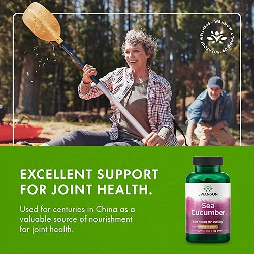 Miniatura 6 de Swanson Pepino de mar - Suplemento natural que promueve la salud de las articulaciones y el apoyo de la movilidad, apoya la protección del cartílago