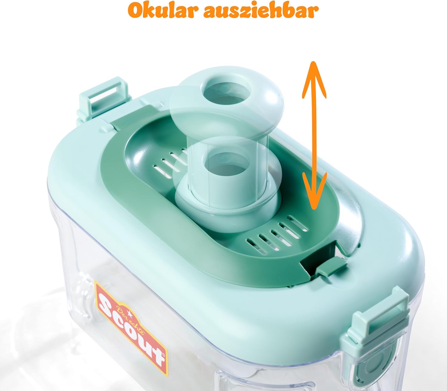 Simba Scout Magnifying Cup - Insect Watcher with Extendable & Rotating Eyepiece, Foldable Cup with Carry Strap & Tweezers, Explorer Toy for Children, 15 cm, Age 3+