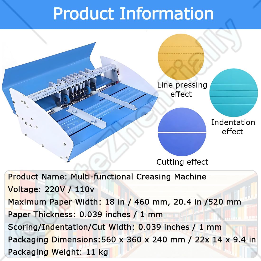 Elektryczna Bigówka Perforator,Bigowanie Perforowanie Papieru,Wielofunkcyjna Gilotyna Papieru,Maksymalna Szerokość Papieru 460/520 Mm,do Menu,Okładek Książek,Dokumentów Kart 460mm