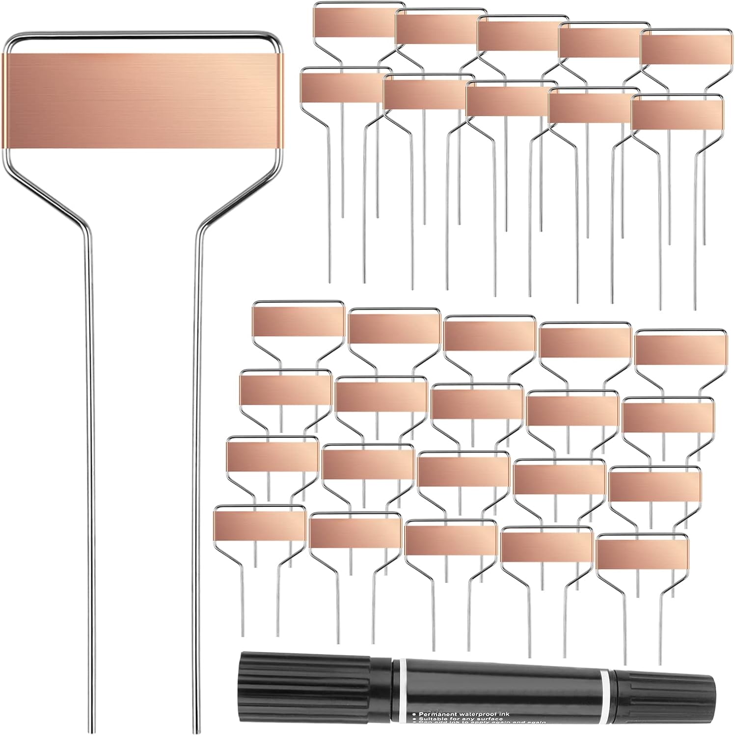 30PCS Metal Garden Plant Labels Plant Tags, Metal Garden