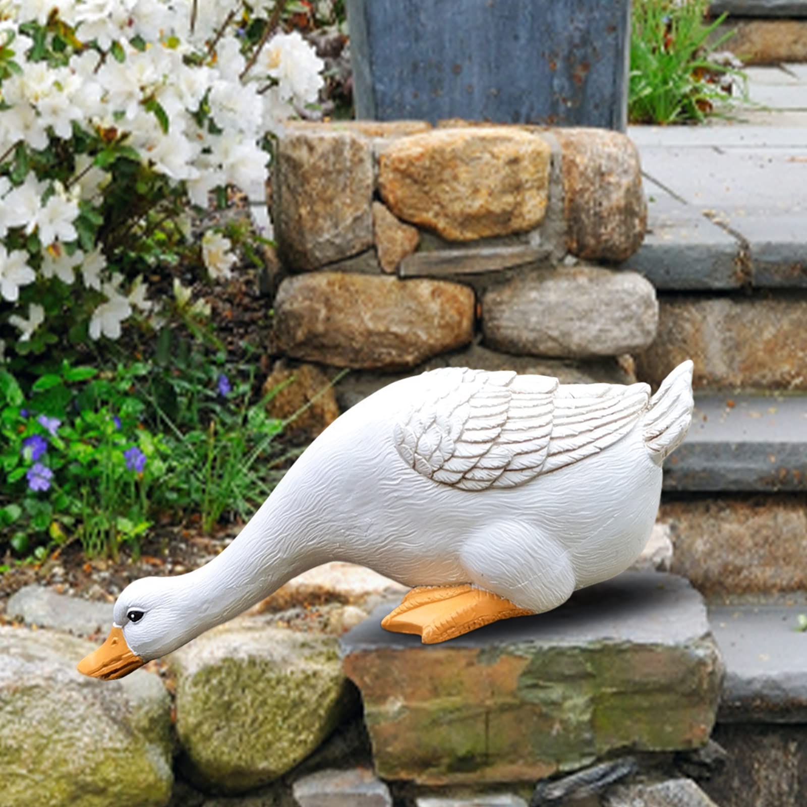 Portachiavi Magnetico A Forma Di Oca O Anatra - Statuetta In Resina Per Appendiabiti In Cucina O Ingresso - Decorazione Originale Per Casa E Giardino - 3