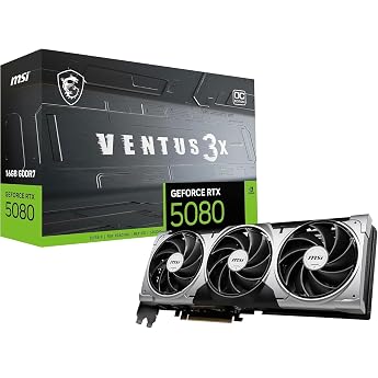 MSI GeForce RTX 5080 16G VENTUS 3X OC Graphics Card VD9013