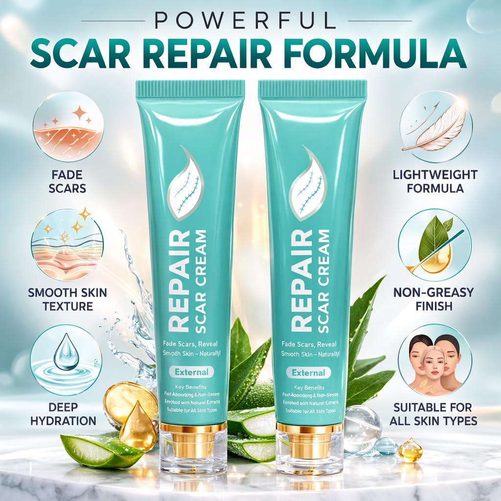 Advanced Scar Gel for Face & Body – Helps Improve Appearance of Old & New Scars, Acne Marks, Surgery Scars & Uneven Texture – Lightweight Hydrating Silicone Gel, 0.70oz (20g)