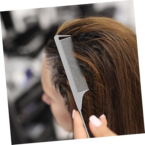 Miniatura 5 de STOBAZA Juego de 5 peines para separar el cabello con cola de rata para seccionar con precisión, peines para peinar el cabello, herramientas de