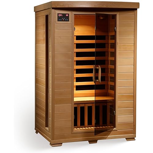 Blue Wave Coronado 2-Person Hemlock Deluxe Infrared Sauna with 6 Carbon Heaters