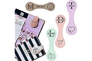 Customized Engraved Name Initials Bookmark Book Marker Clips