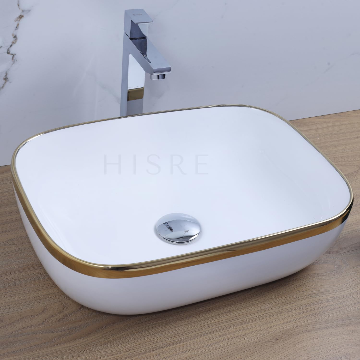 HISRE Ceramic Wash Basin - Tabletop Sink for Bathroom & Living Room -18 HISRE Ceramic Wash Basin - Tabletop Sink for Bathroom & Living Room -18