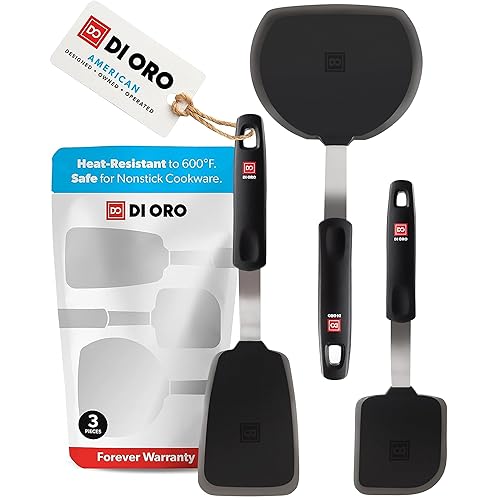 DI ORO Spatulas for Kitchen Use - Forever Warranty -