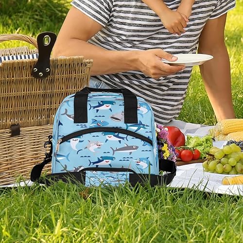 Miniatura 9 de Bolsa de almuerzo aislada para mujeres y hombres, animales de granja, a prueba de fugas, bolsa grande reutilizable para adultos con correa ajustable