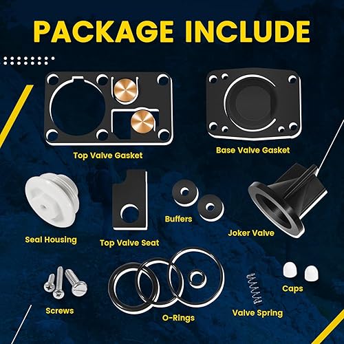 Vista 13 de Kit de servicio de inodoro manual marino Jabsco 29045-3000 para inodoro de la serie 29090-3 y 29120-3 (2008 y superiores)