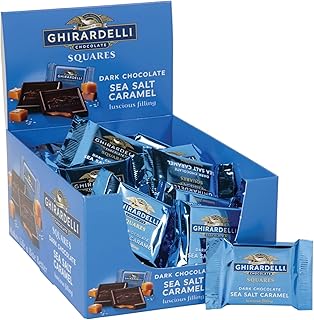 Dark & Sea Salt Caramel Chocolate Squares, 0.53 Ounce, 50 count
