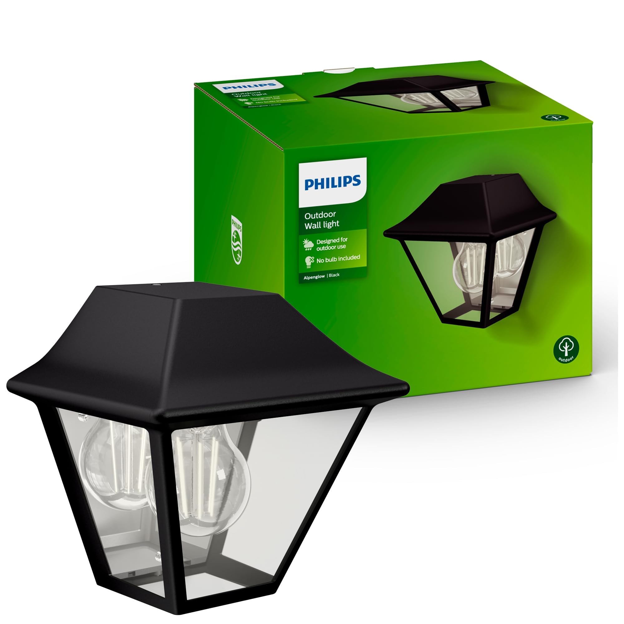 Philips Alpenglow, Applique LED da esterno, Alluminio, Nero