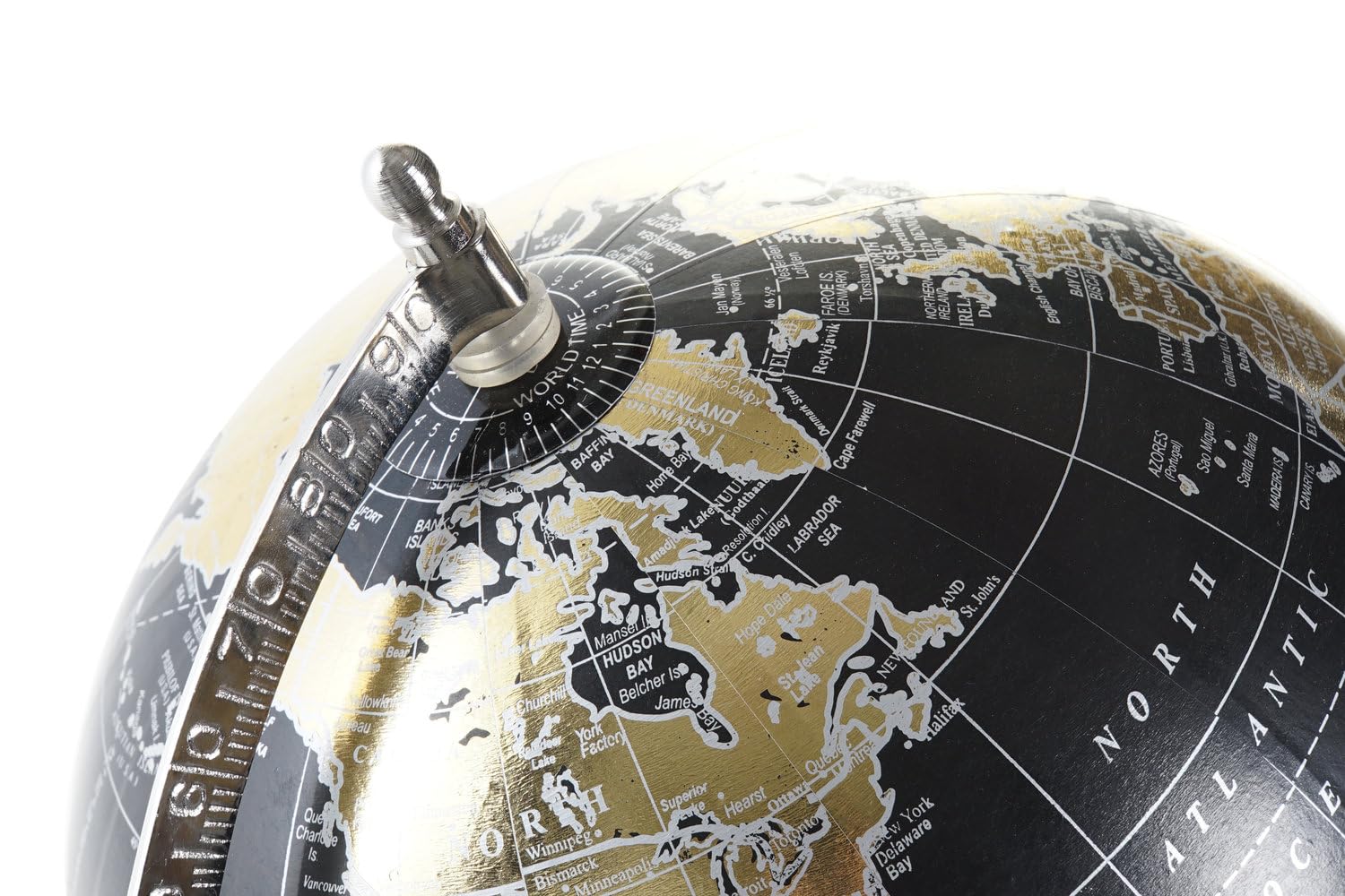 GLOBO TERRAQUEO ALUMINIO PVC 23X20X33 NEGRO