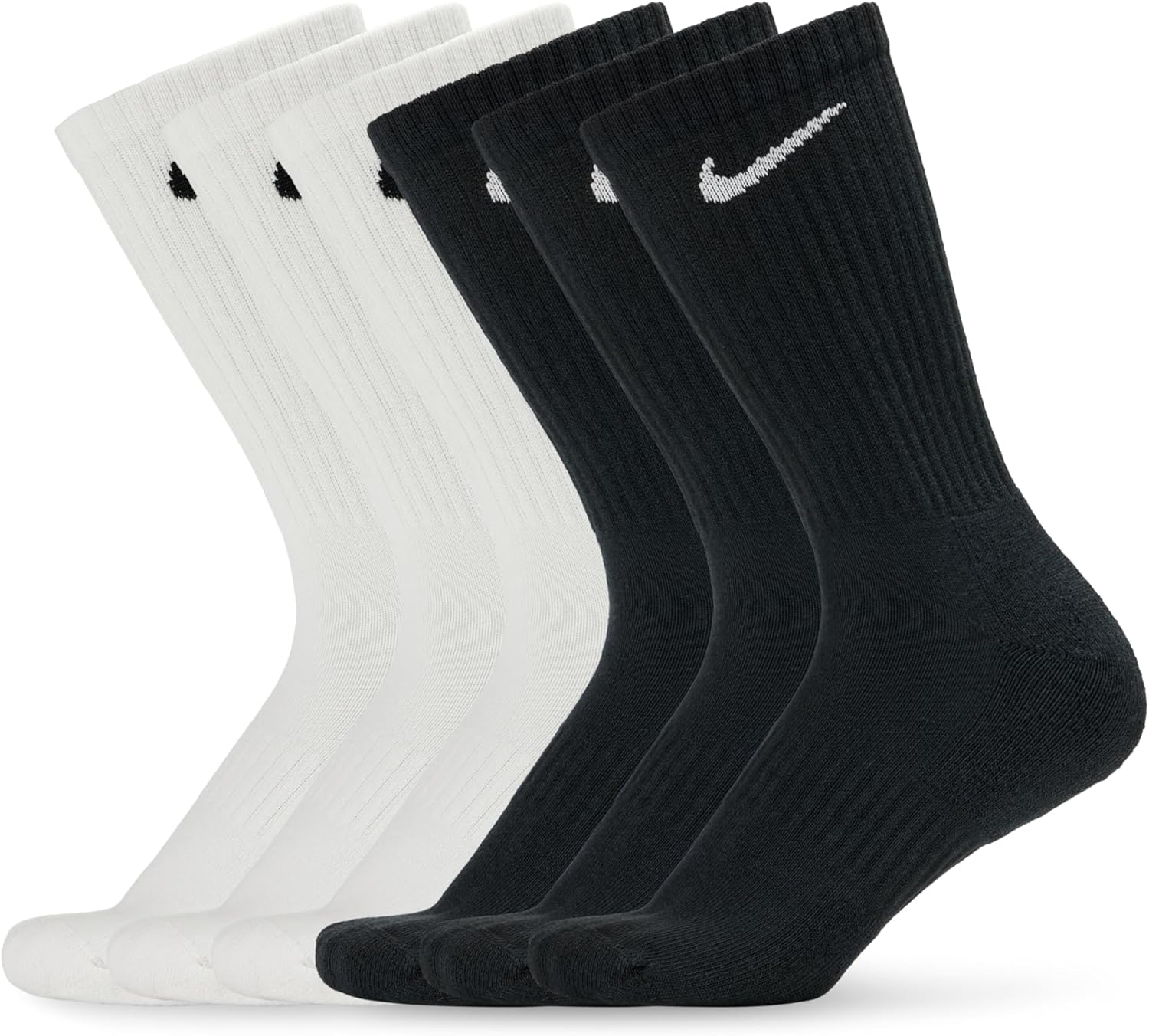 Nike Unisex Adult Everyday Cushioned Training Crew Socks (6-Pack) | Mens and Womens