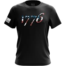 Tactical Pro Supply Mens American Flag Heavyweight Cotton T-Shirt, Patriotic Graphic Tee, Classic Fit Crew Neck, Made in USA
