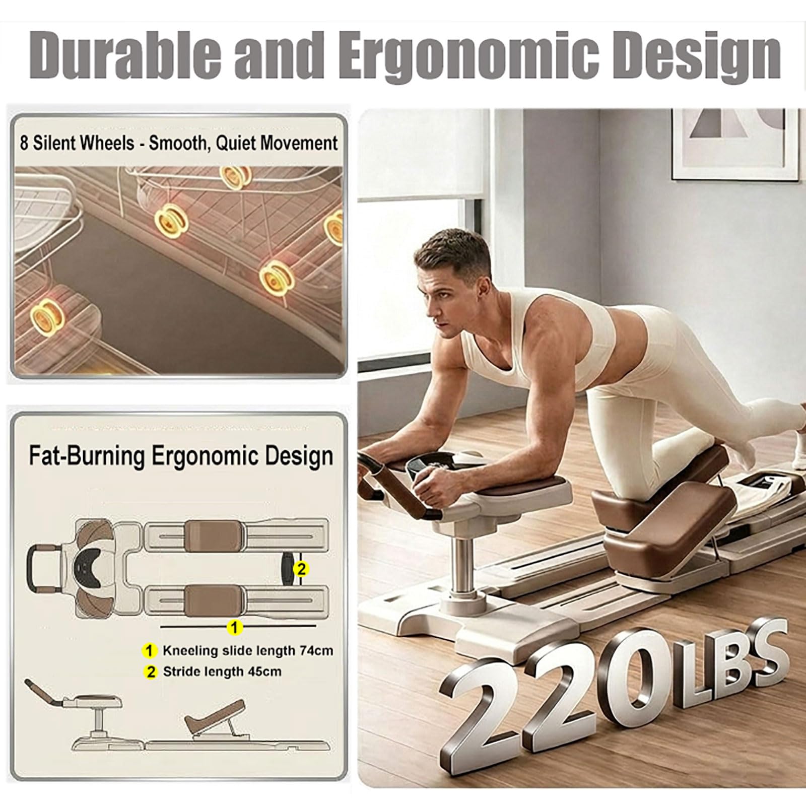 Trenażer kręgosłupa, Spine Twist and Stretch Trainer, 3-stopniowa regulacja wysokości, licznik LED, do pilatesu, do treningu mięśni brzucha, ujędrniania talii i rozciągania nóg, 100 kg