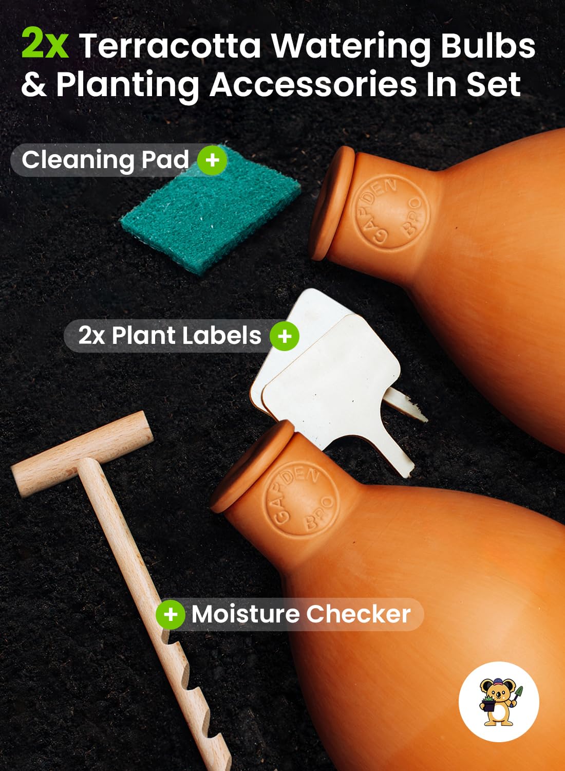 Ollas - 2 vasi per irrigazione in terracotta, misura grande, 907,2 g, globi autoirriganti per 1 settimana, facili da riempire, per giardino in argilla, irrigatori per piante durante le vacanze