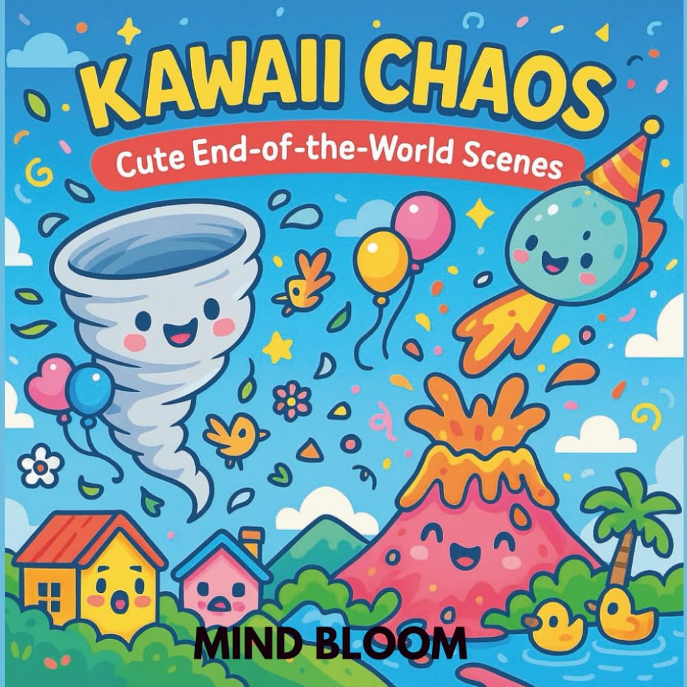 Kawaii Chaos: Cute End-of-the-World Coloring Book: Smiling Disasters, Silly Storms, and Adorable Adventure Scenes to Color