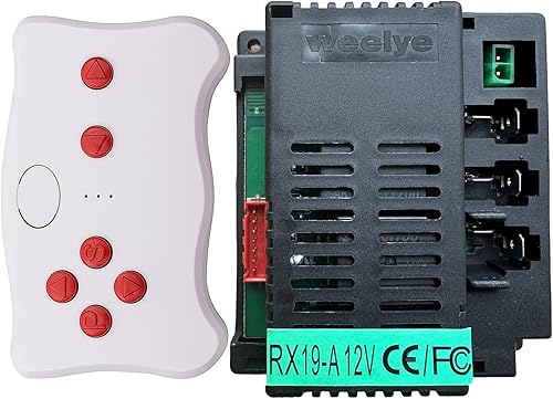 weelye RX19-A 12V FCC CE Enchufe de cuatro lados para niños paseo en coche 2.4G Bluetooth Control remoto y receptor Accesorios para niños Paseo