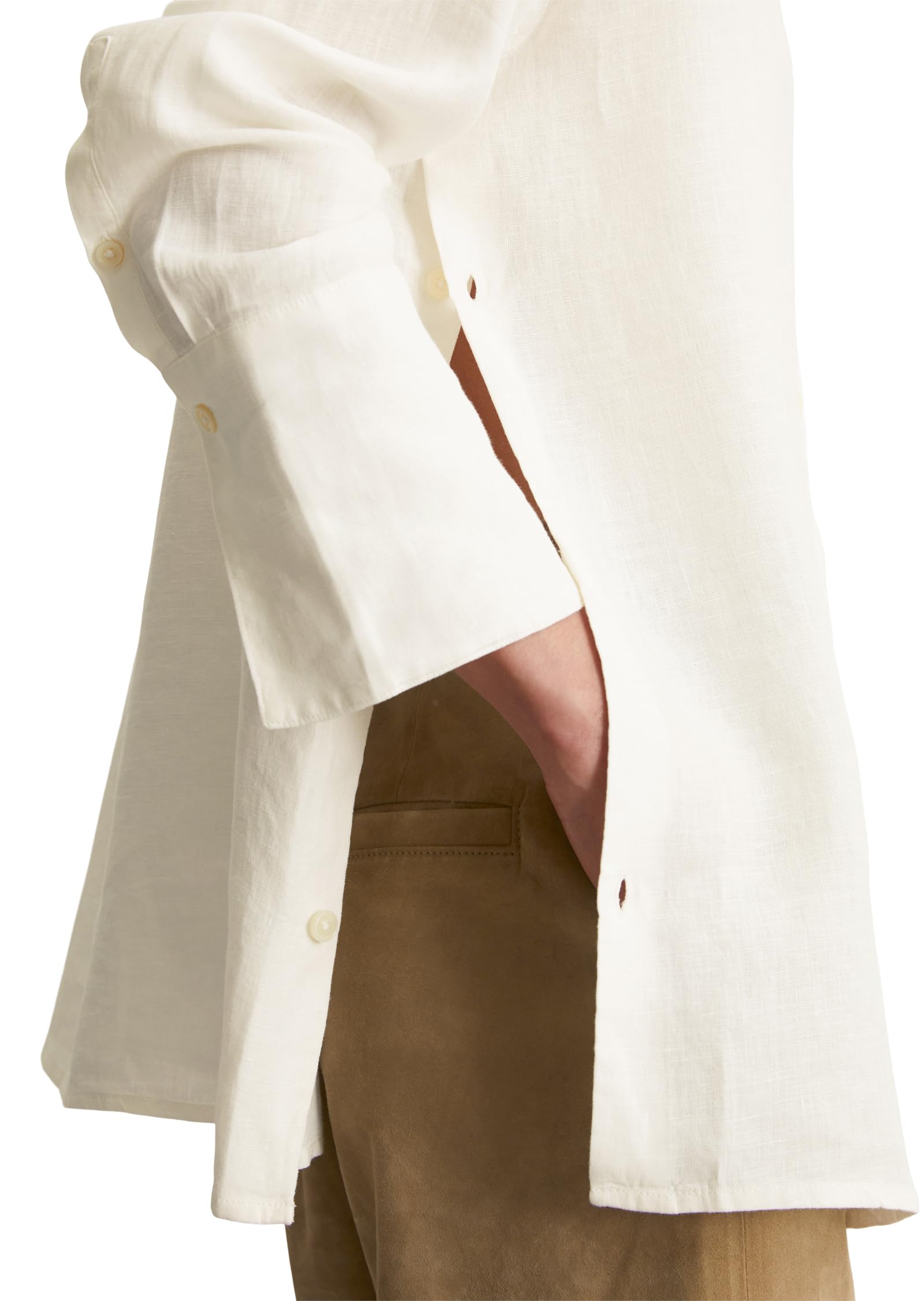 Marc OߴPolo Femmes Chemise en Lin avec col Kent Relaxed fit