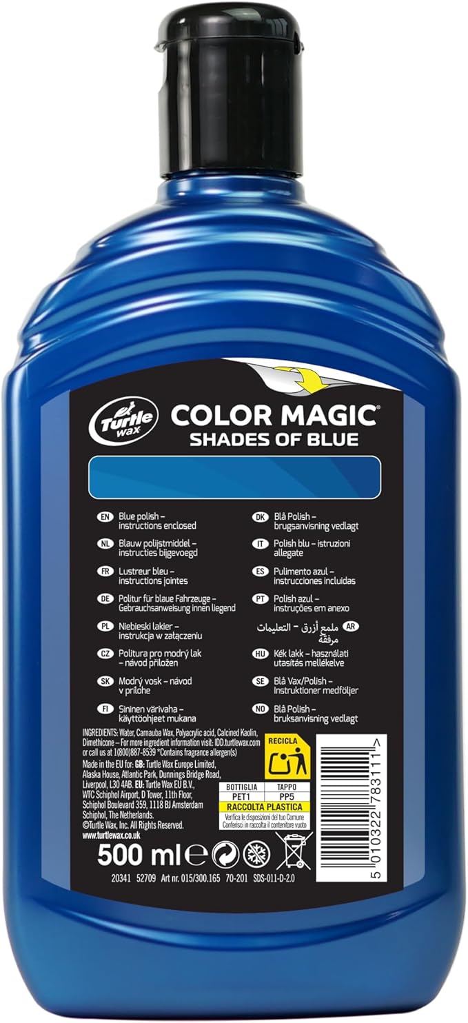 Turtle Wax 52709 Cera Color Magic Restauradora Azul 500ml miniatura 2