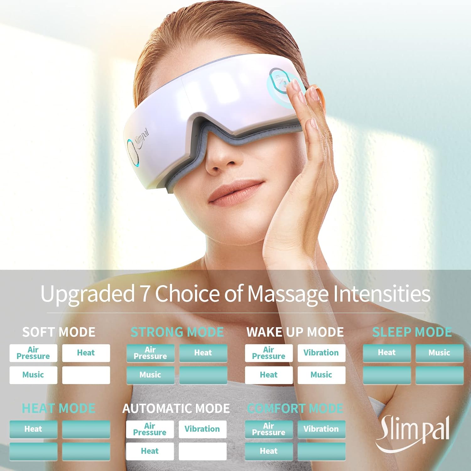 Buy Slimpal Eye Massager, Heated Eye Massager for Migraines, Eye Strain