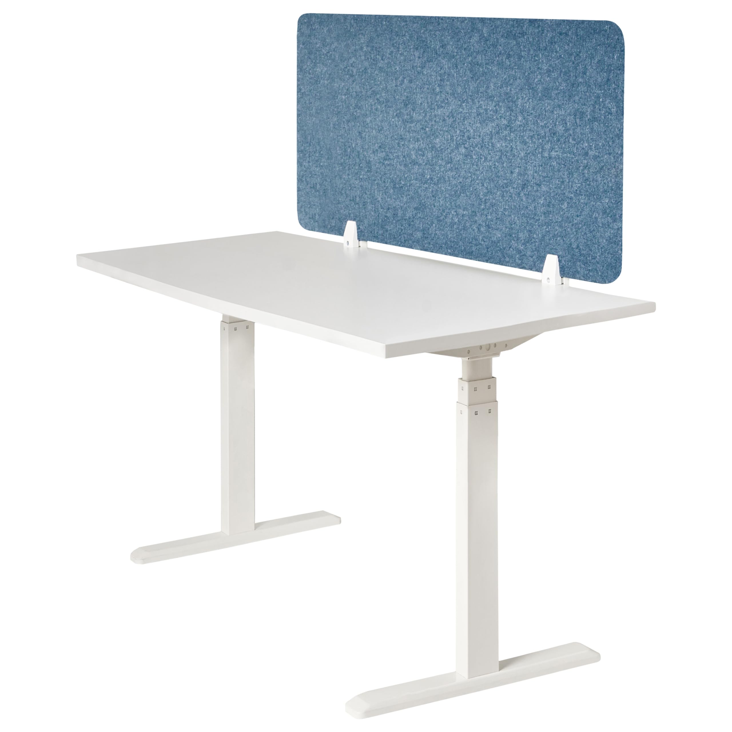 Beliani Séparateur de Bureau en Pet Acoustique Recouvert de Tissu 120 x 50 cm Bleu Split
