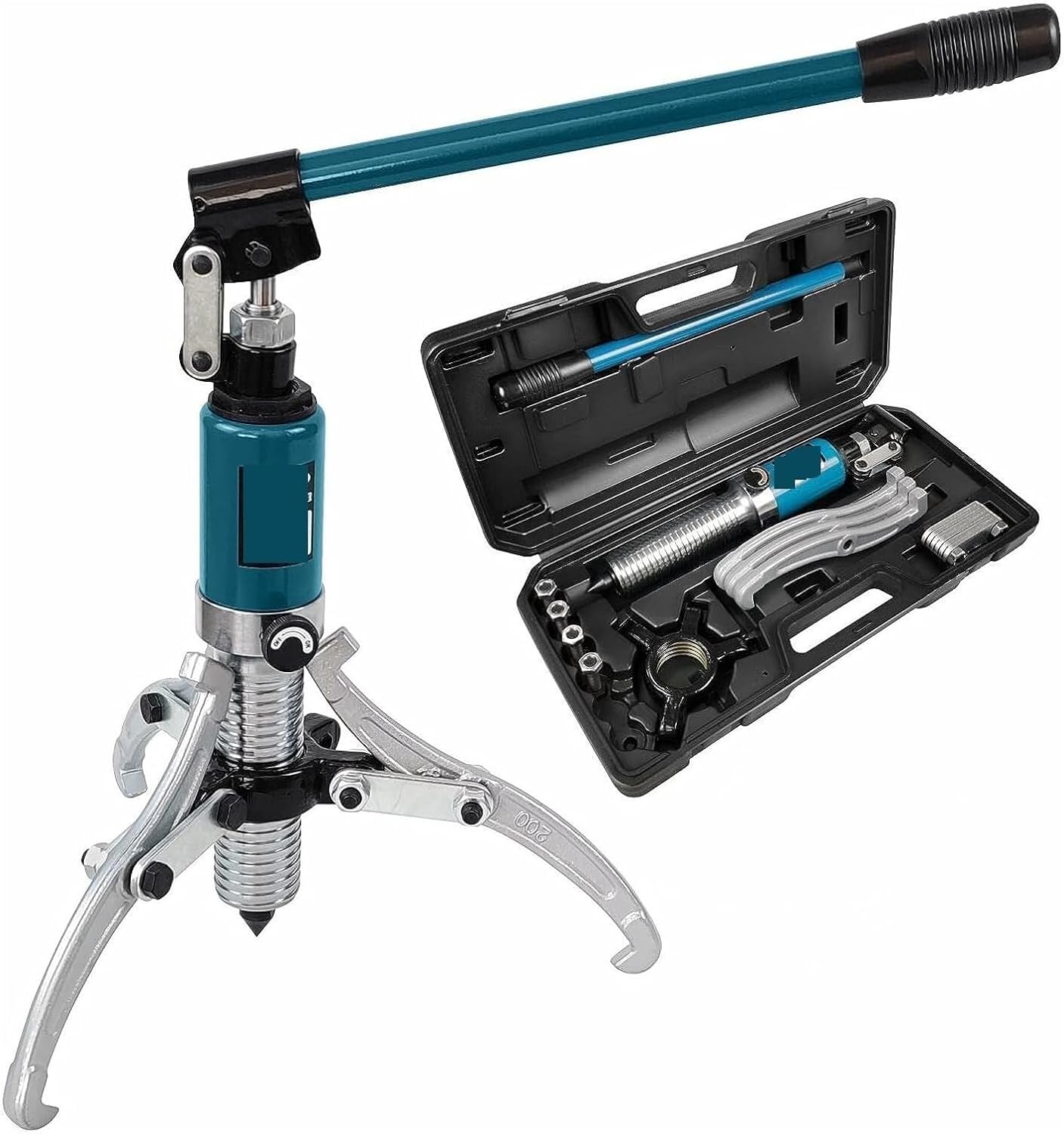 10 Ton Hydraulic Gear Puller Set with 2/3 Jaws, Wheel Bearing Puller Kit for Hubs, Rotors, Axles, and Pulleys