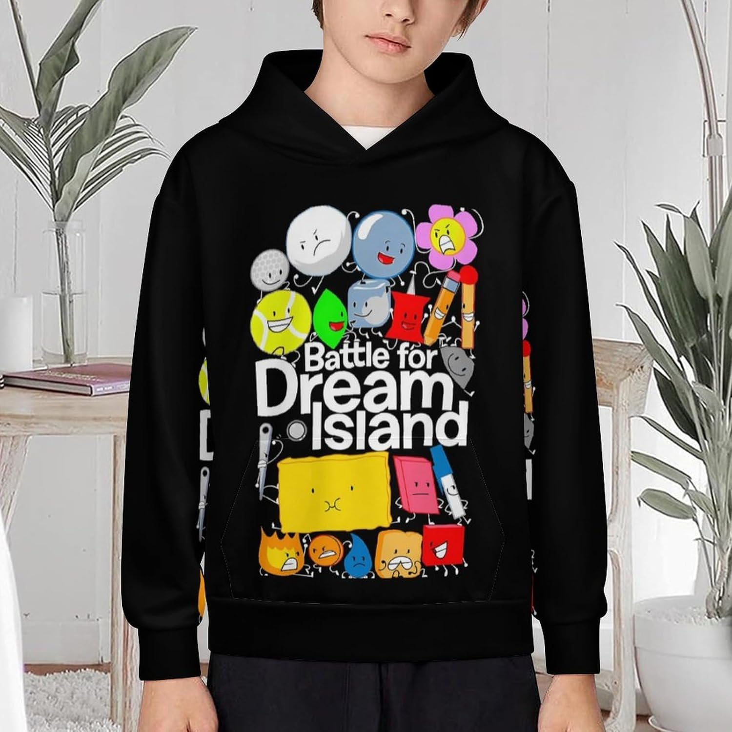 Bfdi-Battle for Dream-Island Kids' Hoodie 3d Print Sweatshirt Soft Pullover Hooded With Big Pockets