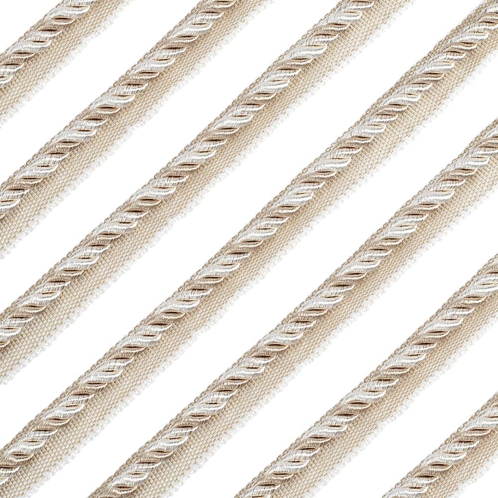 GORGECRAFT 12.5Ms Cordoncino Ritorto 16mm Corda A Labbro Ritorta in Poliestere Corda Decorativa Intrecciata per Tappezzeria Cordino per Tenda Nastro Arredamento Casa Fermatende Bordatura Tendaggi