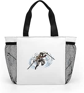 Amazon.co.jp: Lunch Bag, Attack on Titan Mikasa Eco Bag, Tote Bag ...