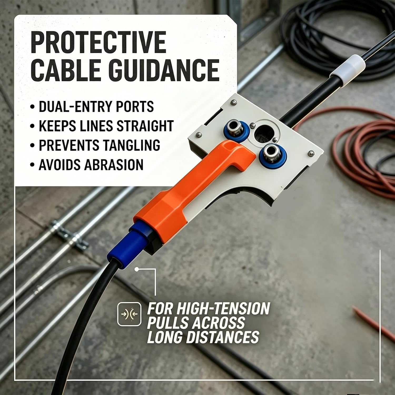 Efficient Cable Pulling Tool, Fish Tape Wire Puller, Wire Fishing Tools, Wall Wiring Machine Cable Hidden Pipe Threading Device for Conduit, Threading Machine and More, Ideal (Black)