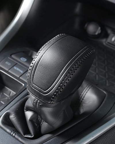 Miniatura 3 de Funda para pomo de palanca de cambios Toyota RAV4 2019-2025, cubierta de cuero genuino para interior de palanca de cambios para Toyota Highlander