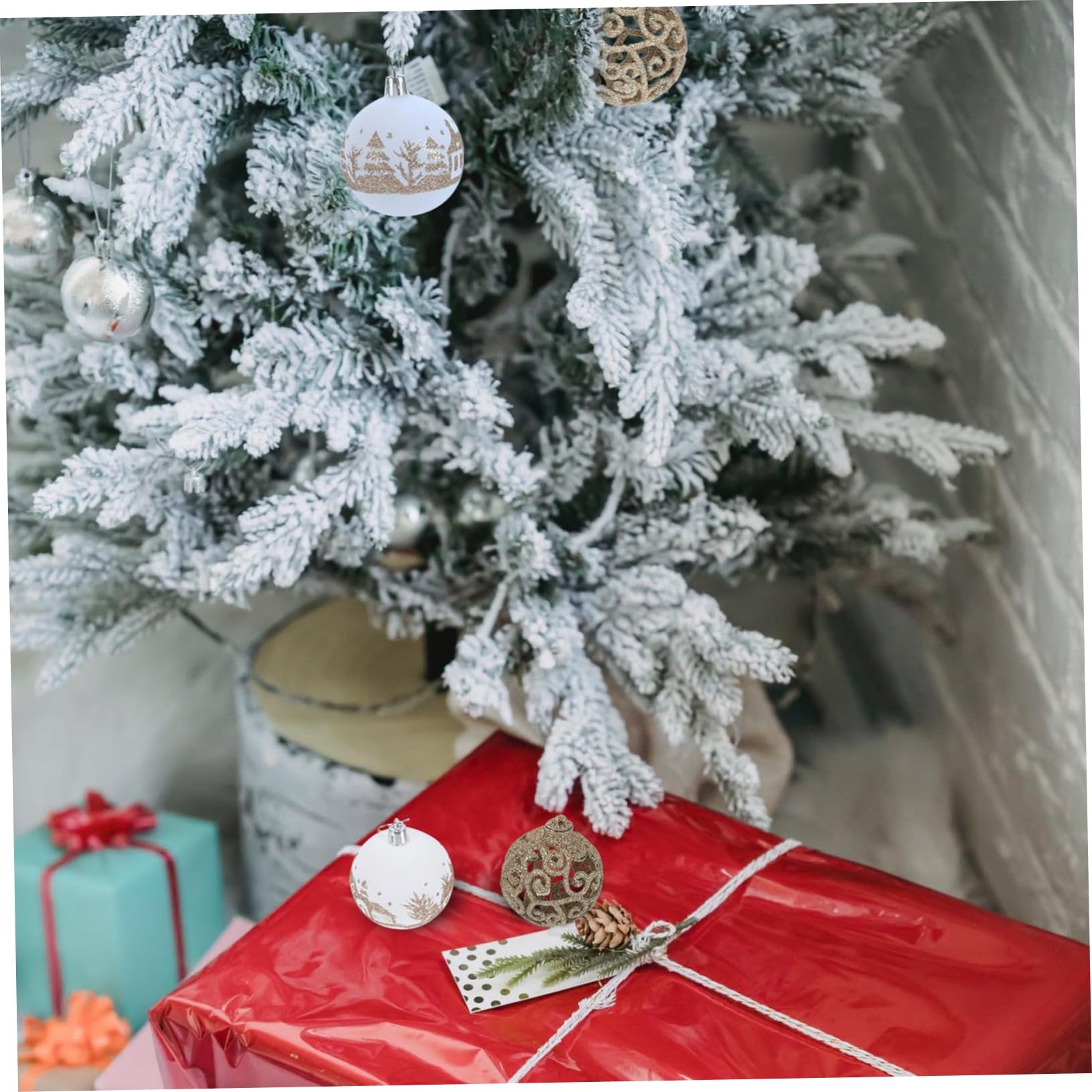 Zerodeko 3 Sets Weihnachtsbaumschmuck Weihnachtliches Hängedekor Festlicher Für Weihnachtskugeln Dekoration 9 Stück X 3