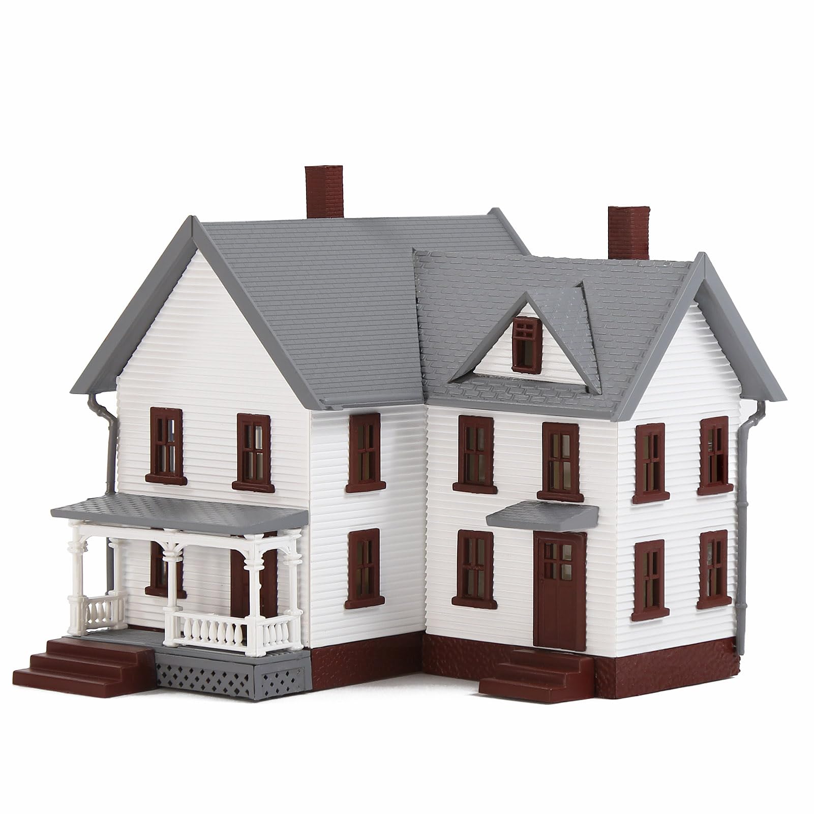 Evemodel Kit de modélisme N 1:160 : variantes d'architecture colorées et détaillées, maisons miniatures réalistes pour dioramas miniatures, bâtiments de scène pour la mise en valeur optique (maison à