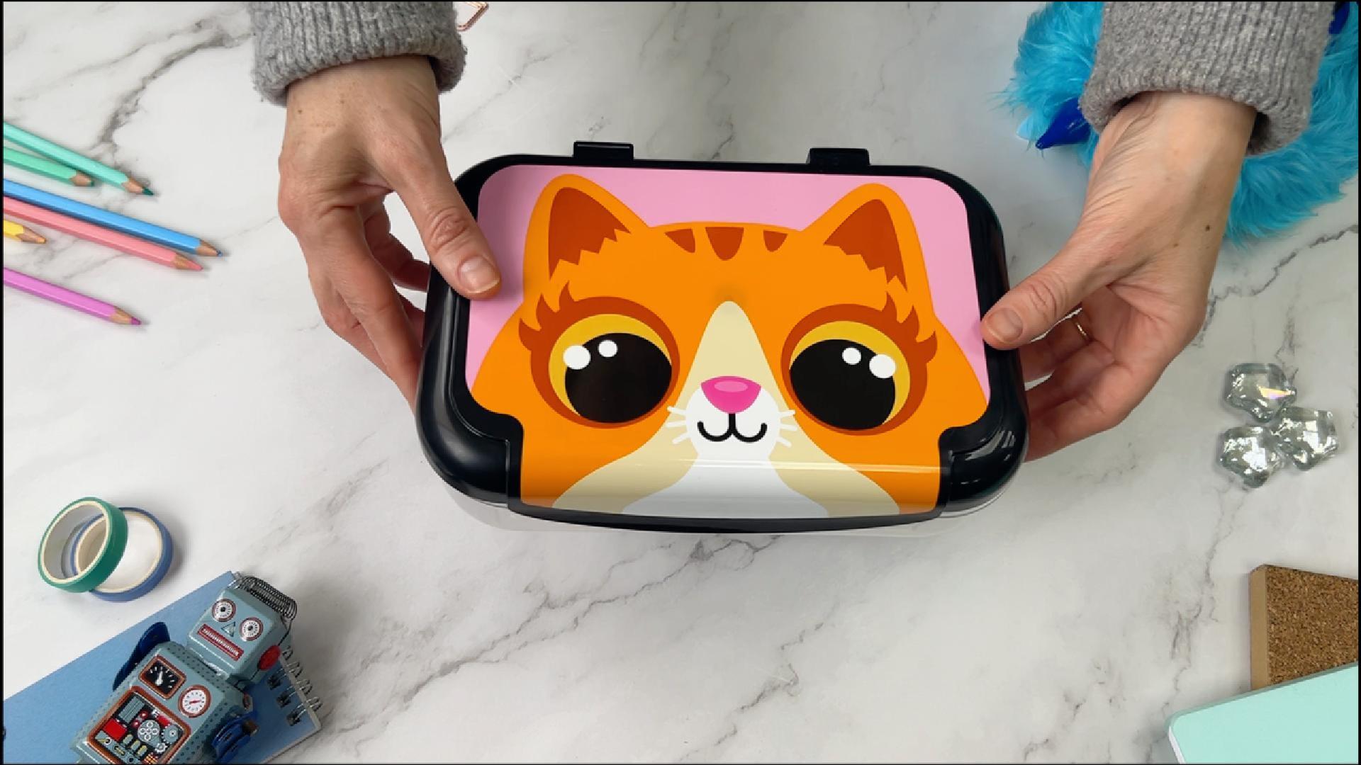 Amazon.com: ZIPIT: Recycled Plastic Pencil Box - Kitty - Large