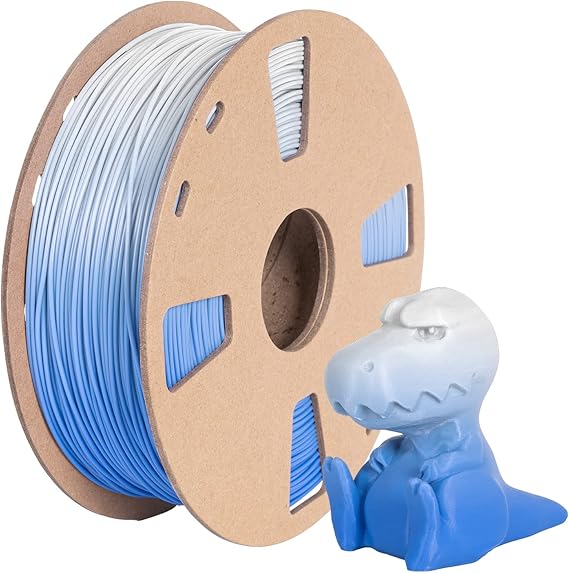 review TRONXY 3D Printer Filament Color Change Blue to White, 1.75 mm PLA Filament Temperature Color Changing 3 Colors, 1 KG Spool Cardboard
