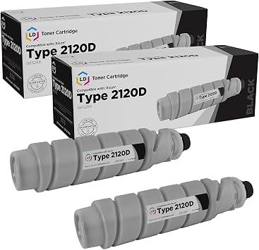 LD Products Compatible Toner Replacement for Ricoh 2120D Black, 2-Pk
