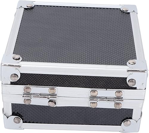 Miniatura 7 de Caja pequeña para kit de tatuaje, mini caja de herramientas portátil para máquina de tatuaje, 4.3 x 4.3 x 2.6 WLock Key Aluminio Maquillaje Travel