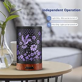 Essential Oil Diffuser Aromatherapy Diffuser - Metal Aroma Diffuser for Home 150ml Ultrasonic Cool Mist Diffuser with 7 Colors Light Auto Shut-Off Protection for Home Office SPA Yoga Decor & Gift