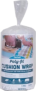 Fairfield Poly-fil Cushion Wrap, 100% Bonded Polyester Batting for Upholstery, DIY, Home Decor Projects, Smoothes Hard Edges, 30" W x 10 L, White